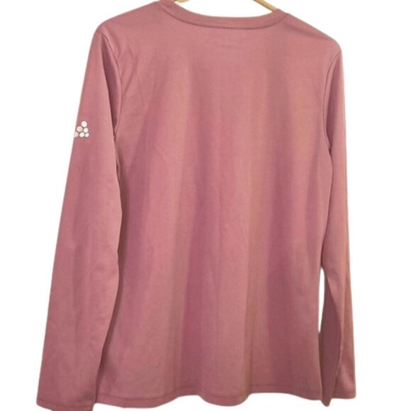 Texfit Dripdry lavender Performance athletic long sleeve Top Sz L - Picture 3 of 5